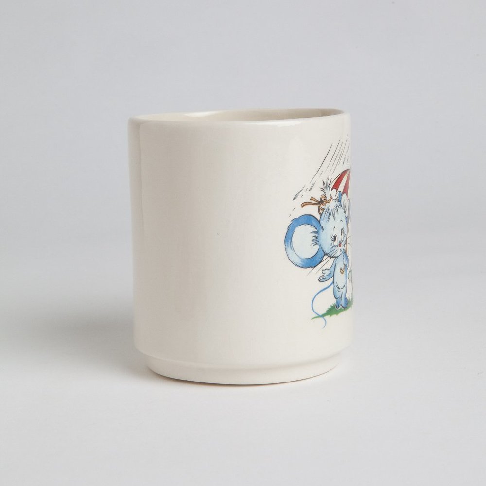 Vintage Mouse With Umbrella Ceramic Mug Coffee Cup Cute Cartoon Mouse - Picture 6 of 16